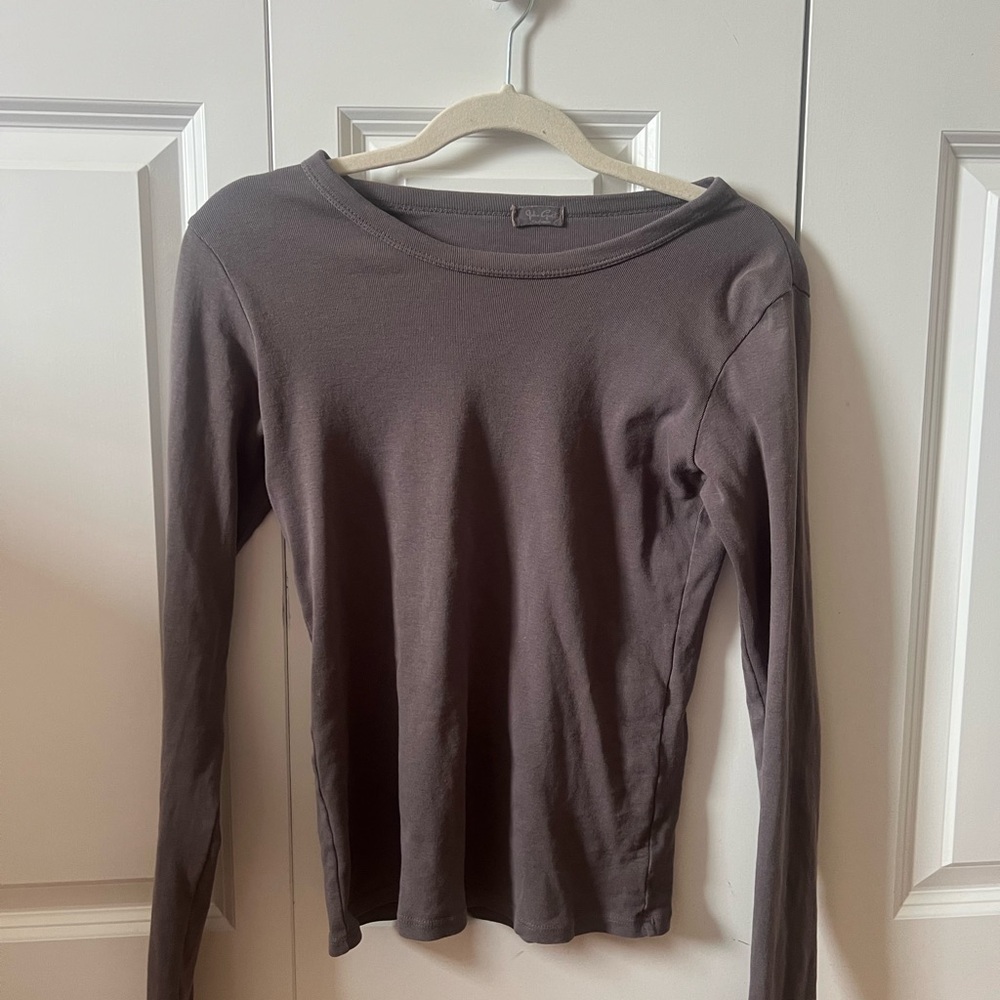 Brandy Melville/John Galt Tori Top Dark Grey Long Sleeve